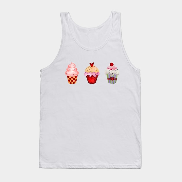 Cupcakes Tank Top by LizzieBug